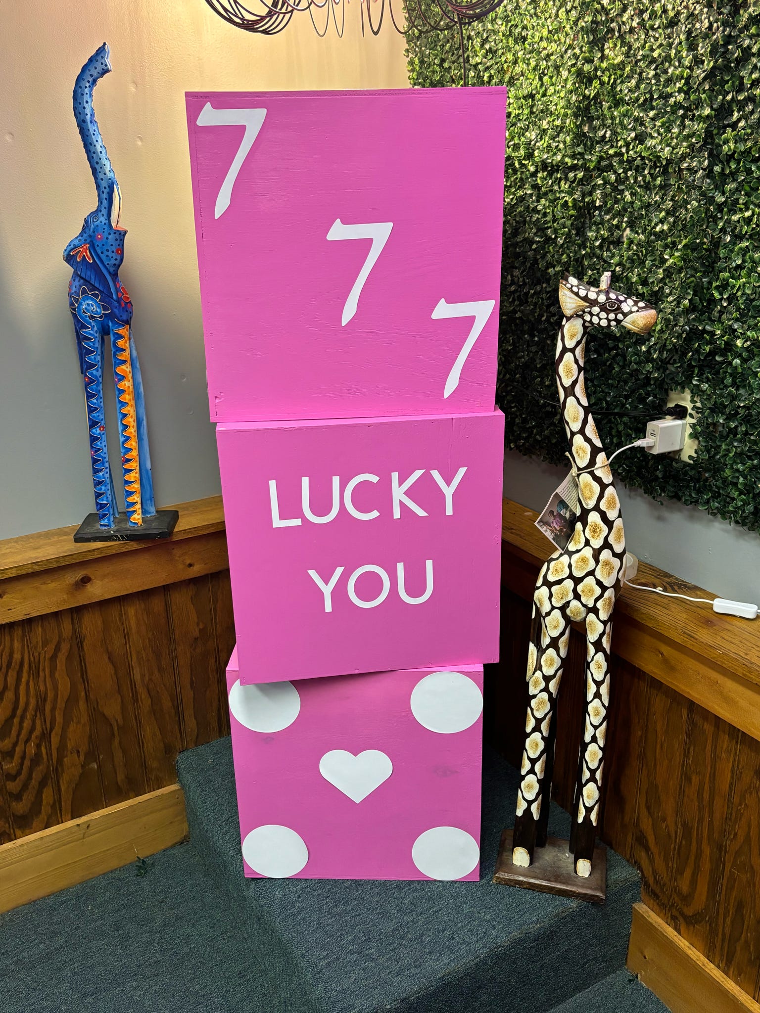 Lucky dice props At Props and Pot store In Marion, Ohio